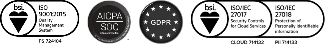 اللائحة العامة لحماية البيانات (GDPR) وشارات الامتثال الأخرى للجودة والخصوصية والأمان