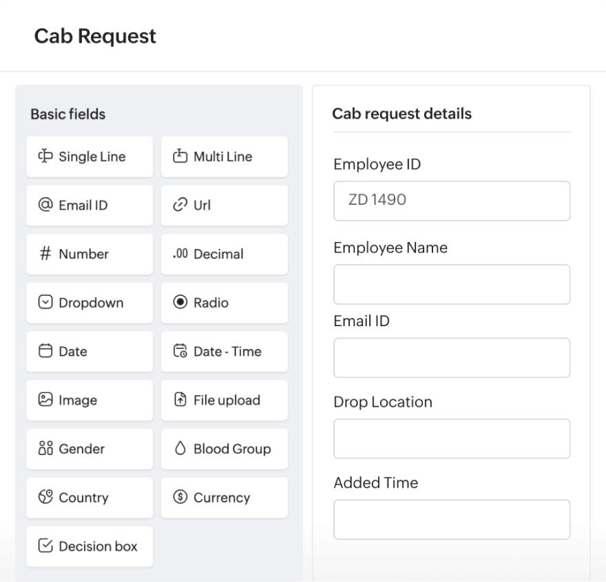 Forms in Zoho People